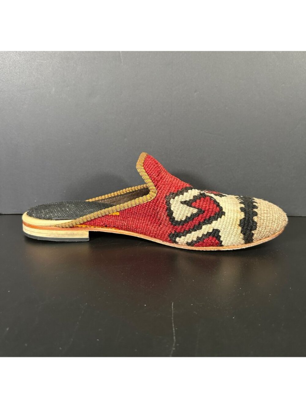 Vintage ARTEMIS Design Co Turkish KILIM MULES Handmade Slides EU Size 40 Unisex - Picture 5 of 16